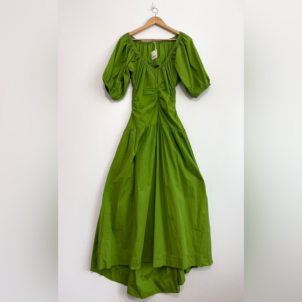 Free People Lime Green Midi Dress with Cutout